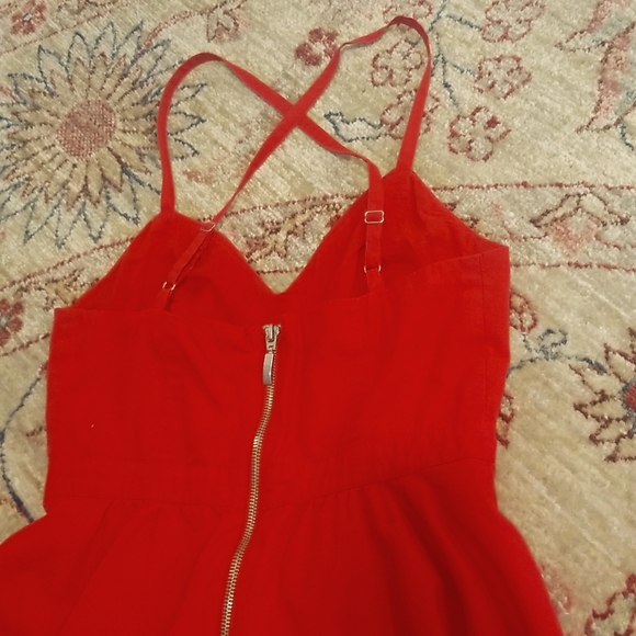 Guess Red Dress with Adjustable Crisscross Straps 100% cotton - Picture 6 of 8